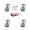 Service Caster 4 Inch Semi Steel Swivel Caster Set with Roller Bearing and Swivel Lock SCC SCC-30CS420-SSR-BSL-4 - alternate 5
